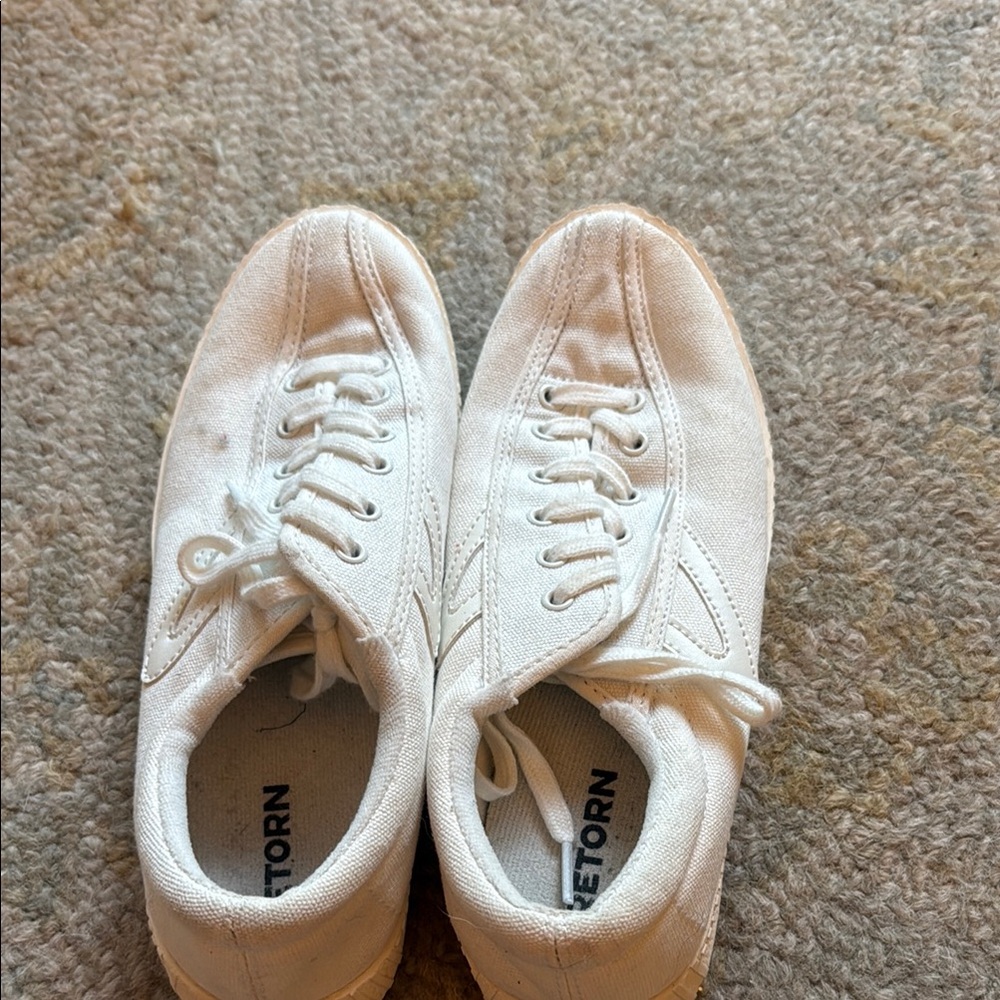 Tretorn White Canvas Sneakers